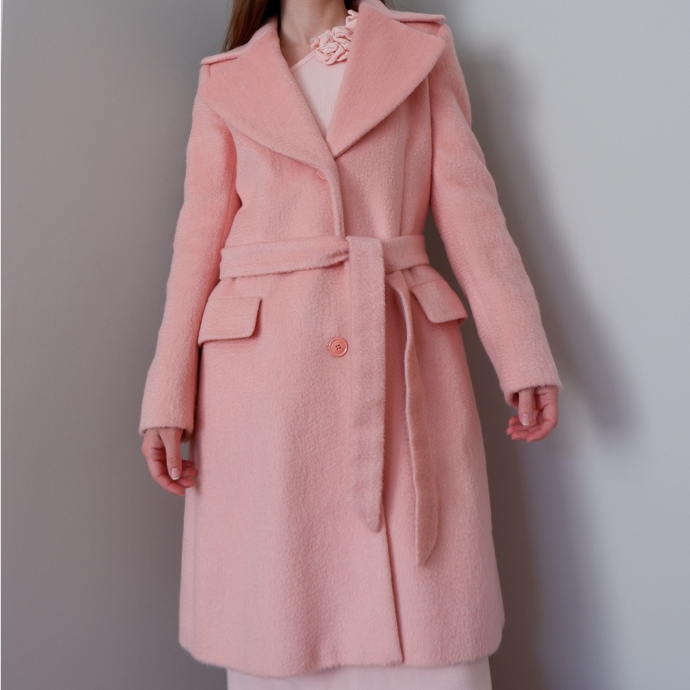 Boutique Moschino Pink Wool-Blend Coat